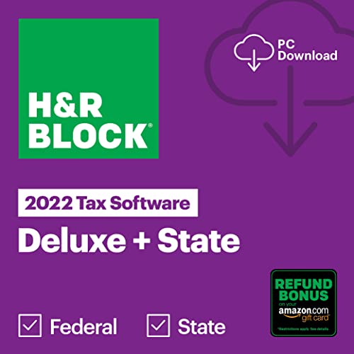 H&R Block Tax Software Deluxe + State
