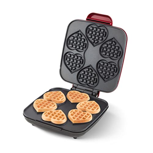 DASH Multi Mini Heart Shaped Waffle Maker: Six Mini Waffles