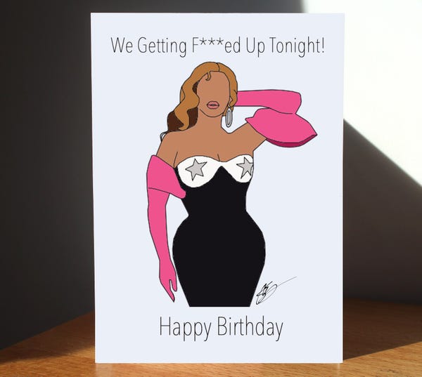 Beyonce CUFF IT Greeting card