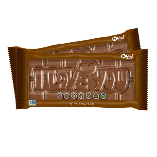 No Whey Foods - I Love You - Milkless Occasion Chocolate Bars (2 Pack)
