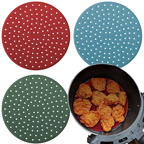 Reusable Silicone Air Fryer Liners by Linda’s Essentials (3 Pack)
