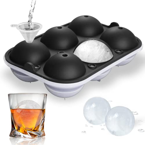 Ice Ball Maker, Reusable 2.5 Inch Ice Cube Trays