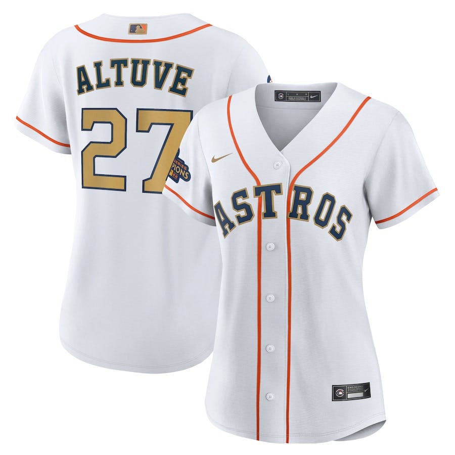 Blue and clearance gold astros jersey